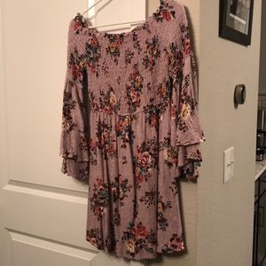 Purple floral dress